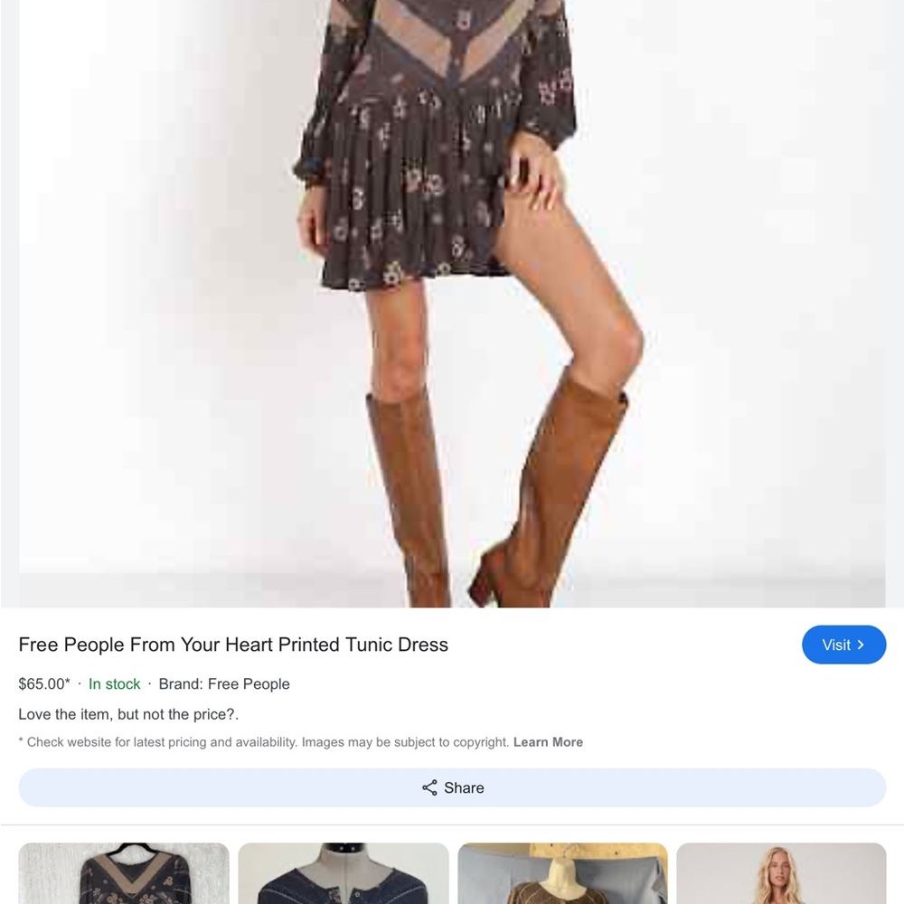 Free People “FROM YOUR HEART “ Tunic / Dress - Picture 5 of 10